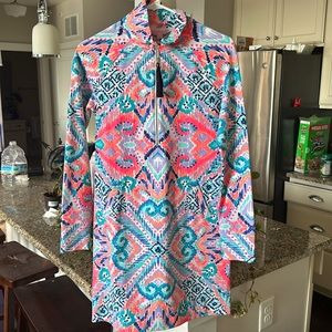 Lilly Pulitzer UPF 50+ Skipper Popover Dress Solar Opposite